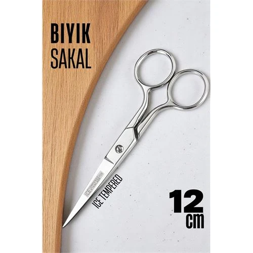 ModaCar Ice Tempered 702 Bıyık Makası - Bıyık Sakal Düzeltme Makası Kuaför Makası 12 cm ürün görseli 1