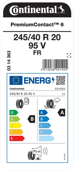 CONTİNENTAL 245/40R20 95V FR PC6 YAZ LASTİGİ ÜRETİM YILI:2025 - Resim 2
