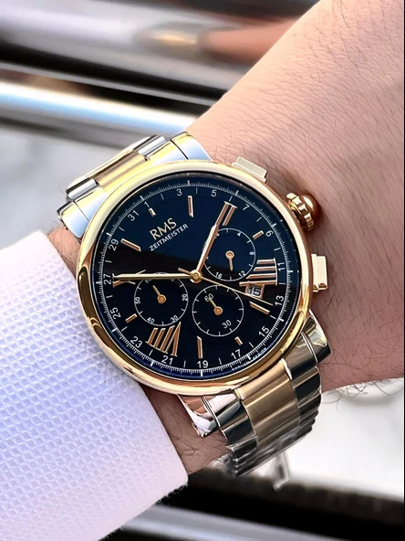 RMS Romanson İç Fonksiyonları Aktif  Özel Seri Kararmaz Renk Atmaz 5 Atm Erkek Kol Saati AG2058.05 - Resim 3