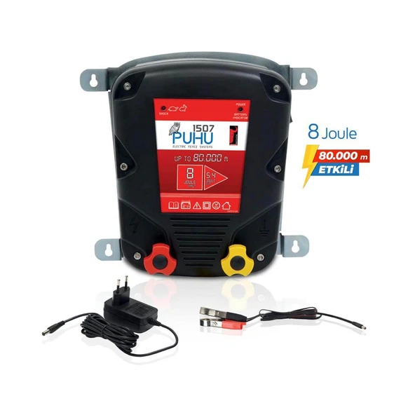 Puhu Elektrikli Çit Cihazı (8 Joule = 80.000 M) - Resim 2