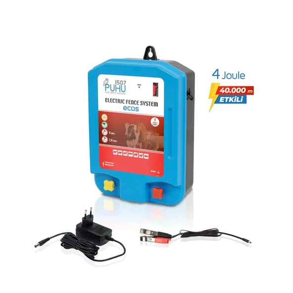 Puhu Ecos Elektrikli Çit Cihazı (4 Joule = 40.000 M) - Resim 2
