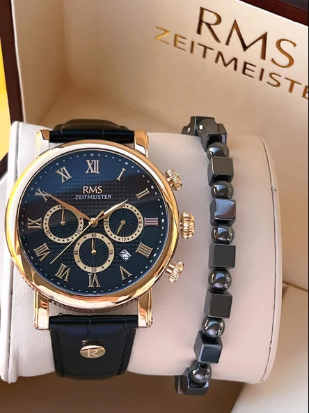 Romanson Deri Kordon İç Fonksiyonları Aktif 5 Atm Suya Dayanıklı Erkek Kol Saati AG1634.05 ürün görseli