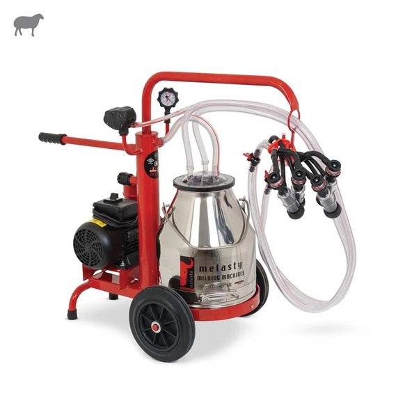 Melasty Ecomini İkili Koyun Süt Sağma Makinesi (Paslanmaz Güğüm-Kauçuk) (Kuru) ürün görseli