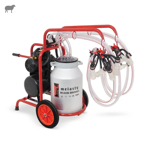 Melasty Dörtlü Koyun Süt Sağma Makinesi (Alüminyum Güğüm-Silikon) (Yağlı) ürün görseli