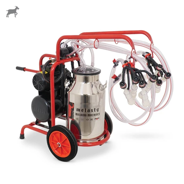 Melasty Dörtlü Keçi Süt Sağma Makinesi (Paslanmaz Güğüm-Silikon) (Kuru) ürün görseli