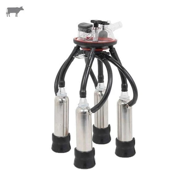 Melasty 240 cc Sağım Demeti (Tam Tip Paslanmaz Kılıf/Algan 24 Kısa Meme Lastiği-Kauçuk) ürün görseli