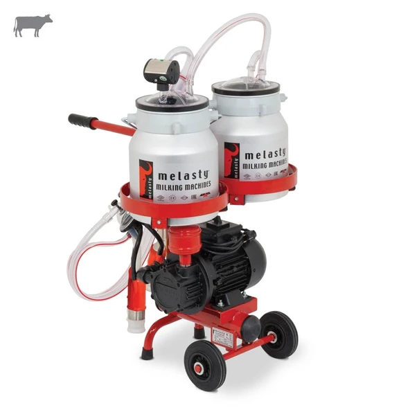 Melasty Micro Tekli İnek Süt Sağma Makinesi (Çift Güğümlü) (Alüminyum-Silikon) (Kuru) ürün görseli