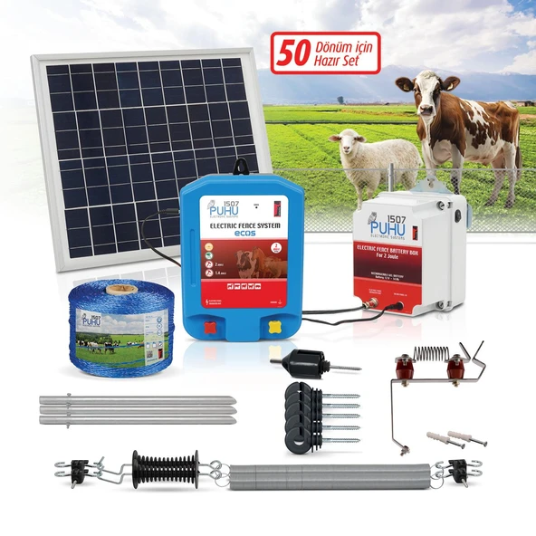 Puhu Ecos Eko Model Kuruluma Hazır Elektrikli Çit Sistemi (50 Dönümlük) (2 Joule) ürün görseli