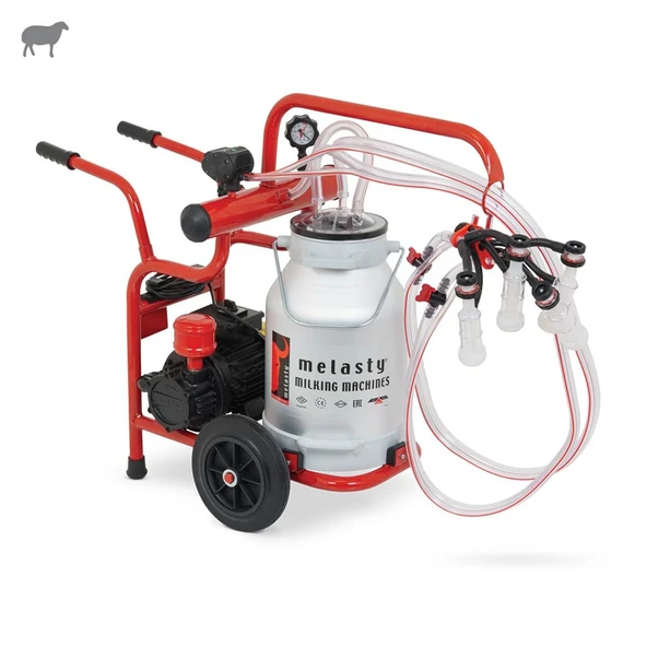 Melasty Junior İkili Koyun Süt Sağma Makinesi (Alüminyum Güğüm-Silikon) (Yağlı) ürün görseli
