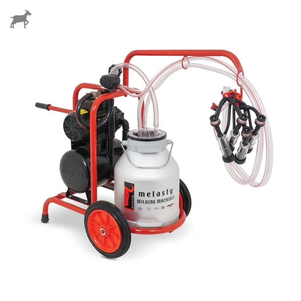 Melasty İkili Keçi Süt Sağma Makinesi (Alüminyum Güğüm-Kauçuk) (Kuru) ürün görseli 1