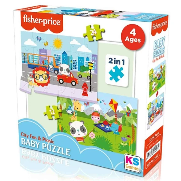 Fisher Price Baby City Fun & Picnic 2’si 1 Arada Puzzle ürün görseli 1