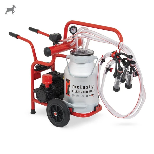 Melasty Junior İkili Keçi Süt Sağma Makinesi (Alüminyum Güğüm-Kauçuk) (Kuru) ürün görseli 1