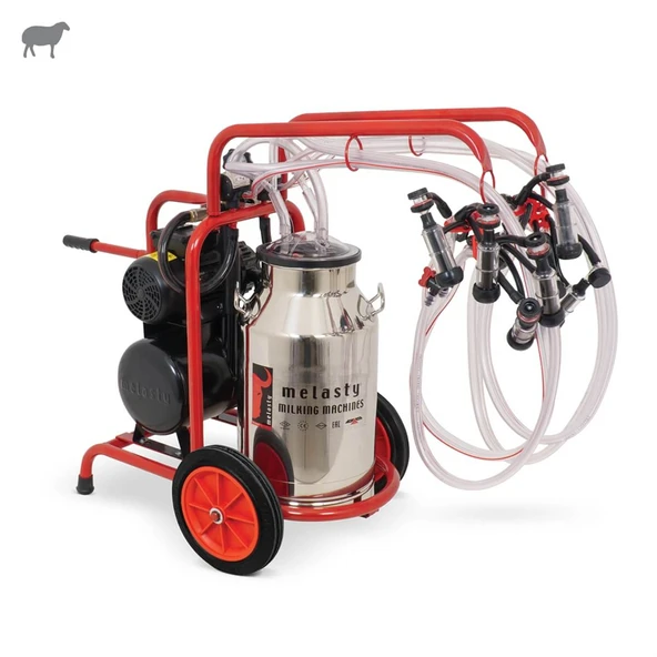 Melasty Dörtlü Koyun Süt Sağma Makinesi (Paslanmaz Güğüm-Kauçuk) (Yağlı) ürün görseli 1