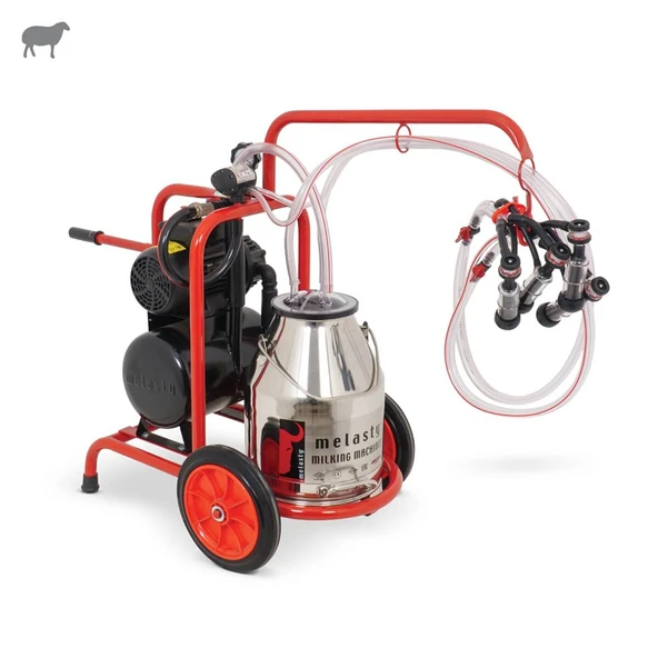 Melasty İkili Koyun Süt Sağma Makinesi (Paslanmaz Güğüm-Kauçuk) (Yağlı) ürün görseli