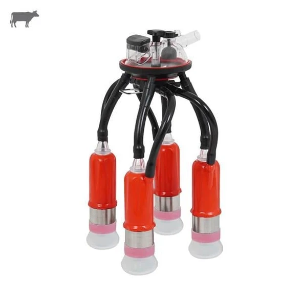 Melasty 240 cc Sağım Demeti (Kırmızı Kılıf/Algan Ø24 Kısa Meme Lastiği-Silikon) ürün görseli