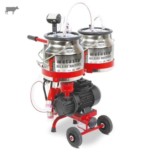 Melasty Micro Tekli İnek Süt Sağma Makinesi (Çift Güğümlü) (Paslanmaz-Silikon) (Kuru) ürün görseli