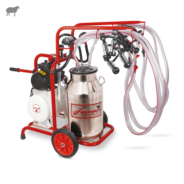 Tamam Dörtlü Koyun Süt Sağma Makinesi (Paslanmaz Güğüm-Kauçuk) (Yağlı) ürün görseli