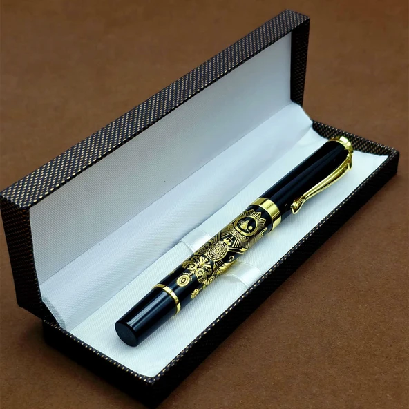 Kutulu Osmanlı Tuğralı Metal Kalem ürün görseli