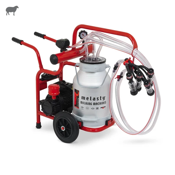 Melasty Junior İkili Koyun Süt Sağma Makinesi (Alüminyum Güğüm-Kauçuk) (Kuru) ürün görseli 1