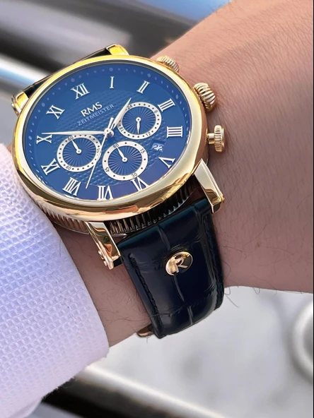 Romanson Deri Kordon İç Fonksiyonları Aktif 5 Atm Suya Dayanıklı Erkek Kol Saati AG1634.05 - Resim 3