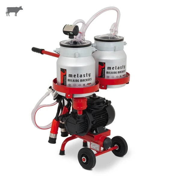 Melasty Micro Tekli İnek Süt Sağma Makinesi (Çift Güğümlü) (Alüminyum-Kauçuk) (Kuru) ürün görseli