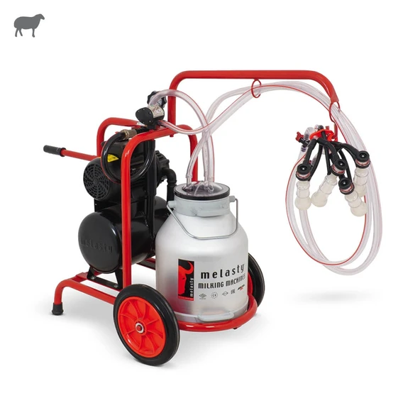 Melasty İkili Koyun Süt Sağma Makinesi (Alüminyum Güğüm-Silikon) (Kuru) ürün görseli