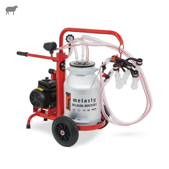 Melasty Ecomini İkili Koyun Süt Sağma Makinesi (Alüminyum Güğüm-Silikon) (Kuru) ürün görseli