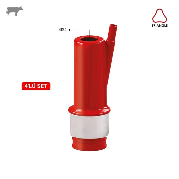 Melasty 3 GEN 24 Meme Lastiği Kılıfı (Kırmızı) (4'lü) ürün görseli