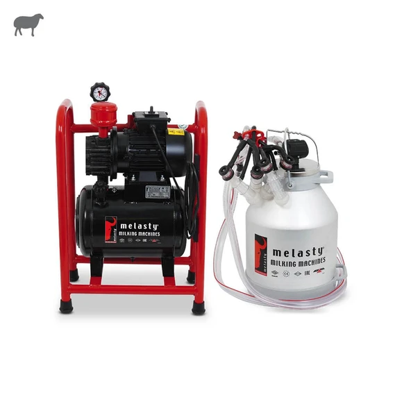 Melasty Tek Güğüm Üniteli Sabit Sistem Koyun Süt Sağma (Alüminyum Güğüm-Silikon Memelik-Yağlı) ürün görseli 1