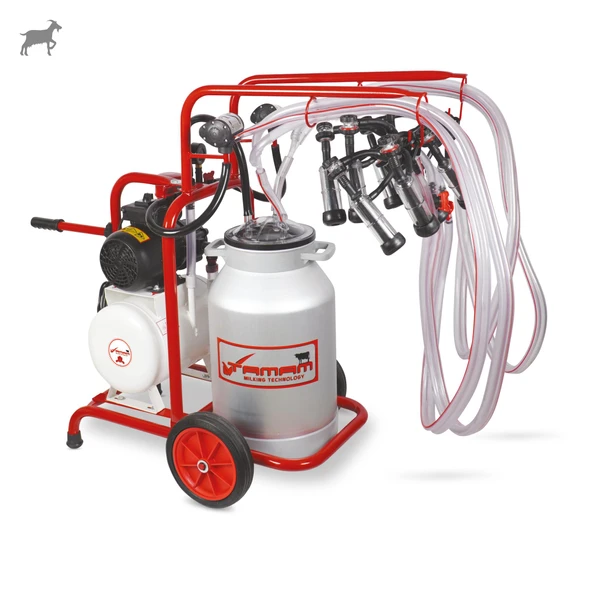 Tamam Dörtlü Keçi Süt Sağma Makinesi (Alüminyum Güğüm-Kauçuk) (Yağlı) ürün görseli 1