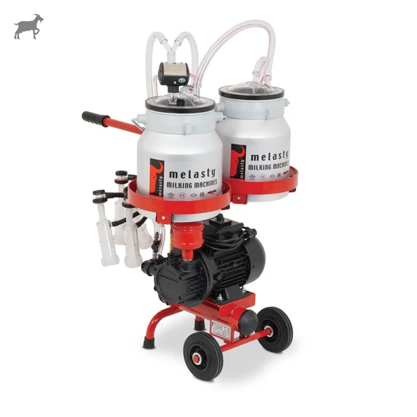 Melasty Micro İkili Keçi Süt Sağma Makinesi (Çift Güğümlü) (Alüminyum-Silikon) (Kuru) ürün görseli