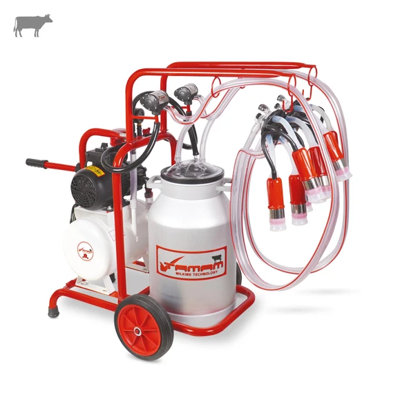 Tamam İkili İnek Süt Sağma Makinesi (Alüminyum Güğüm-Silikon) (Yağlı) ürün görseli