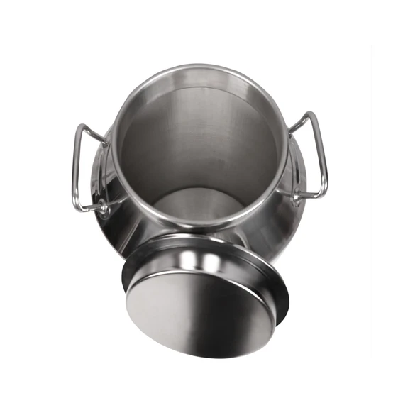 Melasty Süt Sağma Makinesi Paslanmaz Süt Güğümü (50 Litre İki Kulplu Kapaklı Ø208 mm Geniş Ağız) - Resim 2