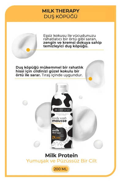 Milk Therapy Vücut Duş Köpüğü 200 ml - Resim 2