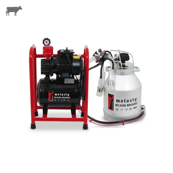 Melasty Tek Güğüm Üniteli Sabit Sistem İnek Süt Sağma (Alüminyum Güğüm-Silikon Memelik-Kuru) ürün görseli 1