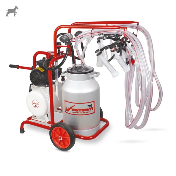 Tamam Dörtlü Keçi Süt Sağma Makinesi (Alüminyum Güğüm-Silikon) (Yağlı) ürün görseli