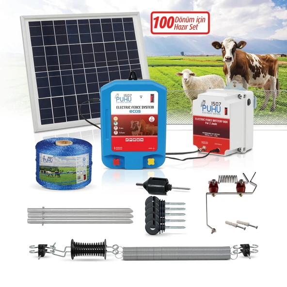 Puhu Ecos Eko Model Kuruluma Hazır Elektrikli Çit Sistemi (100 Dönümlük) (2 Joule) ürün görseli