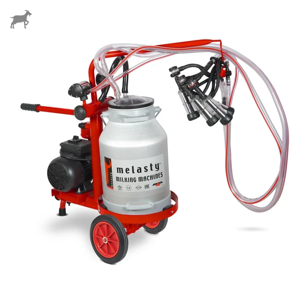 Melasty Ecomini Last Point İkili Keçi Süt Sağma Makinesi (Alüminyum Güğüm-Kauçuk) (Kuru) ürün görseli 1