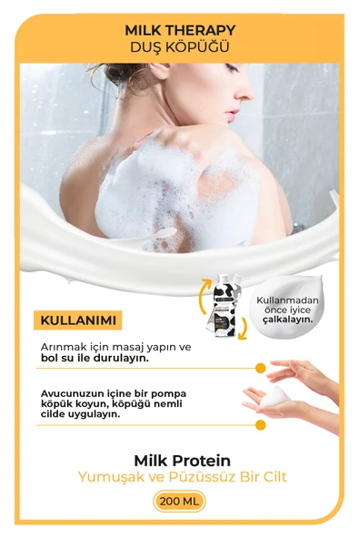 Milk Therapy Vücut Duş Köpüğü 200 ml - Resim 3