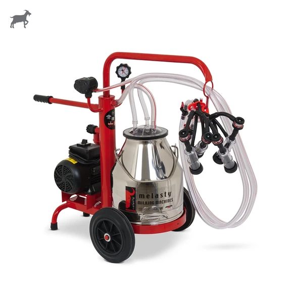 Melasty Ecomini İkili Keçi Süt Sağma Makinesi (Paslanmaz Güğüm-Kauçuk) (Yağlı) ürün görseli