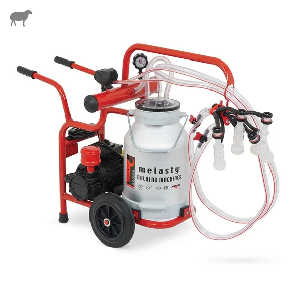 Melasty Junior İkili Koyun Süt Sağma Makinesi (Alüminyum Güğüm-Silikon) (Kuru) ürün görseli