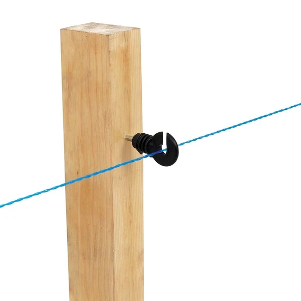 Puhu Siyah Elektrikli Çit İzolatör 42 mm 50 Ad. (Orta Dayanımlı PP) - Resim 3