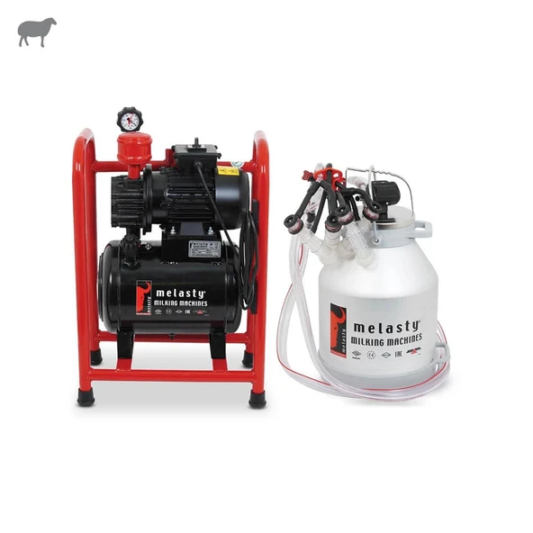 Melasty Tek Güğüm Üniteli Sabit Sistem Koyun Süt Sağma (Alüminyum Güğüm-Silikon Memelik-Kuru) ürün görseli