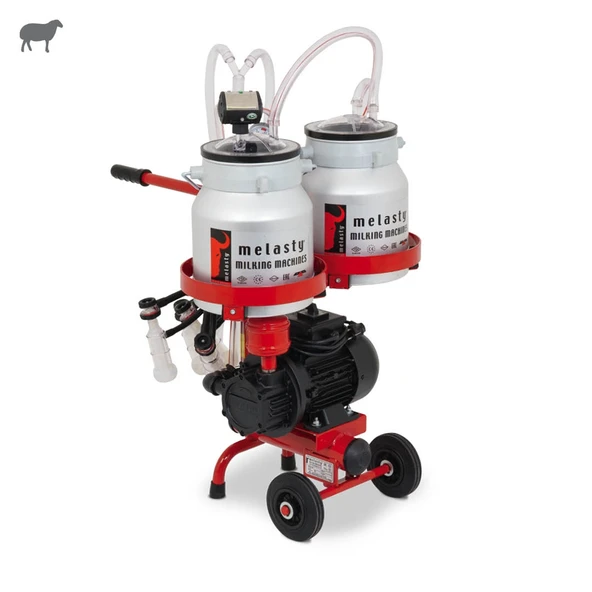 Melasty Micro İkili Koyun Süt Sağma Makinesi (Çift Güğümlü) (Alüminyum-Silikon) (Kuru) ürün görseli
