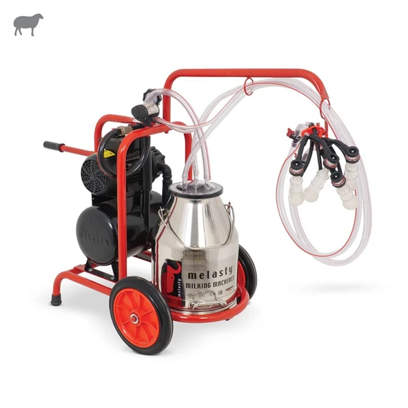 Melasty İkili Koyun Süt Sağma Makinesi (Paslanmaz Güğüm-Silikon) (Yağlı) ürün görseli