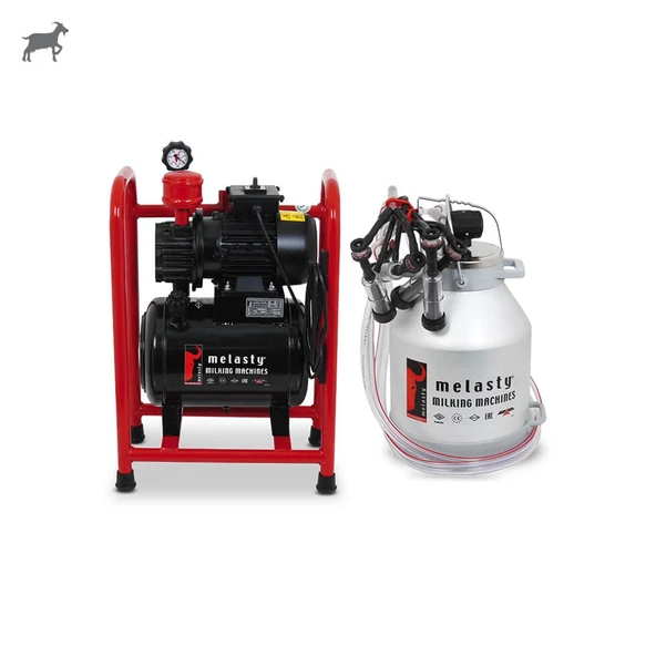 Melasty Tek Güğüm Üniteli Sabit Sistem Keçi Süt Sağma (Alüminyum Güğüm-Kauçuk Memelik-Kuru) ürün görseli