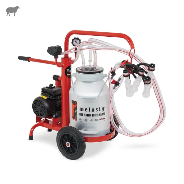 Melasty Ecomini İkili Koyun Süt Sağma Makinesi (Alüminyum Güğüm-Silikon) (Yağlı) ürün görseli