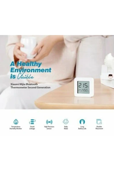 Mijia Akıllı Sıcaklık Ve Nem Ölçer Termometre - 4