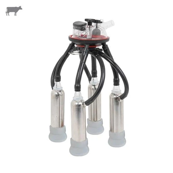 Melasty 240 cc Sağım Demeti (Tam Tip Paslanmaz Kılıf/Algan 24 Kısa Meme Lastiği-Silikon) ürün görseli