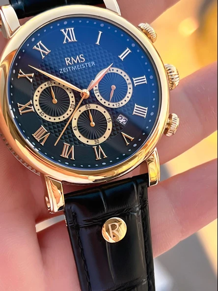 Romanson Deri Kordon İç Fonksiyonları Aktif 5 Atm Suya Dayanıklı Erkek Kol Saati AG1634.05 - Resim 4